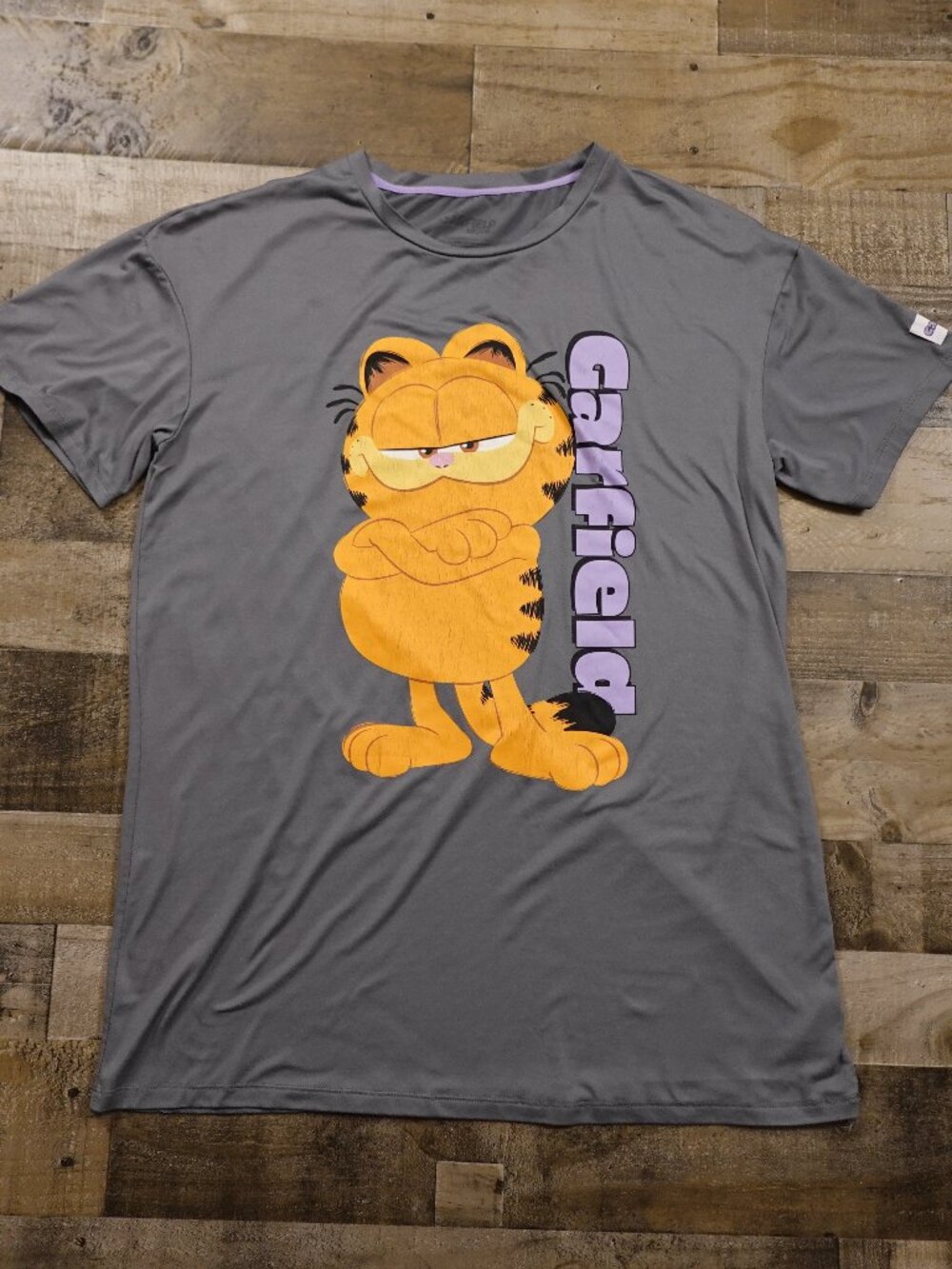 Garfield‎ Graphic Sleep Shirt Women’s Medium Gray Movie Lounge Tee